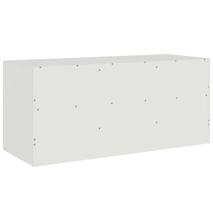 Mobile Porta TV Bianco 99x39x44 cm in Acciaio | homemem39