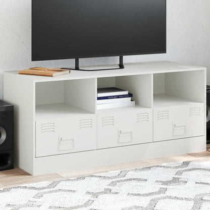 Mobile Porta TV Bianco 99x39x44 cm in Acciaio | homemem39