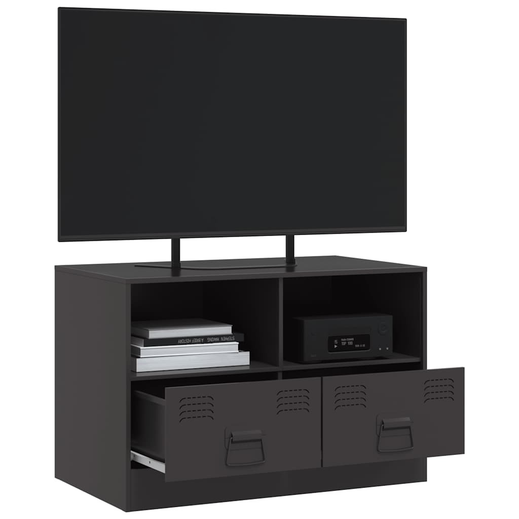 Mobile TV Nero 67x39x44 cm in Acciaio