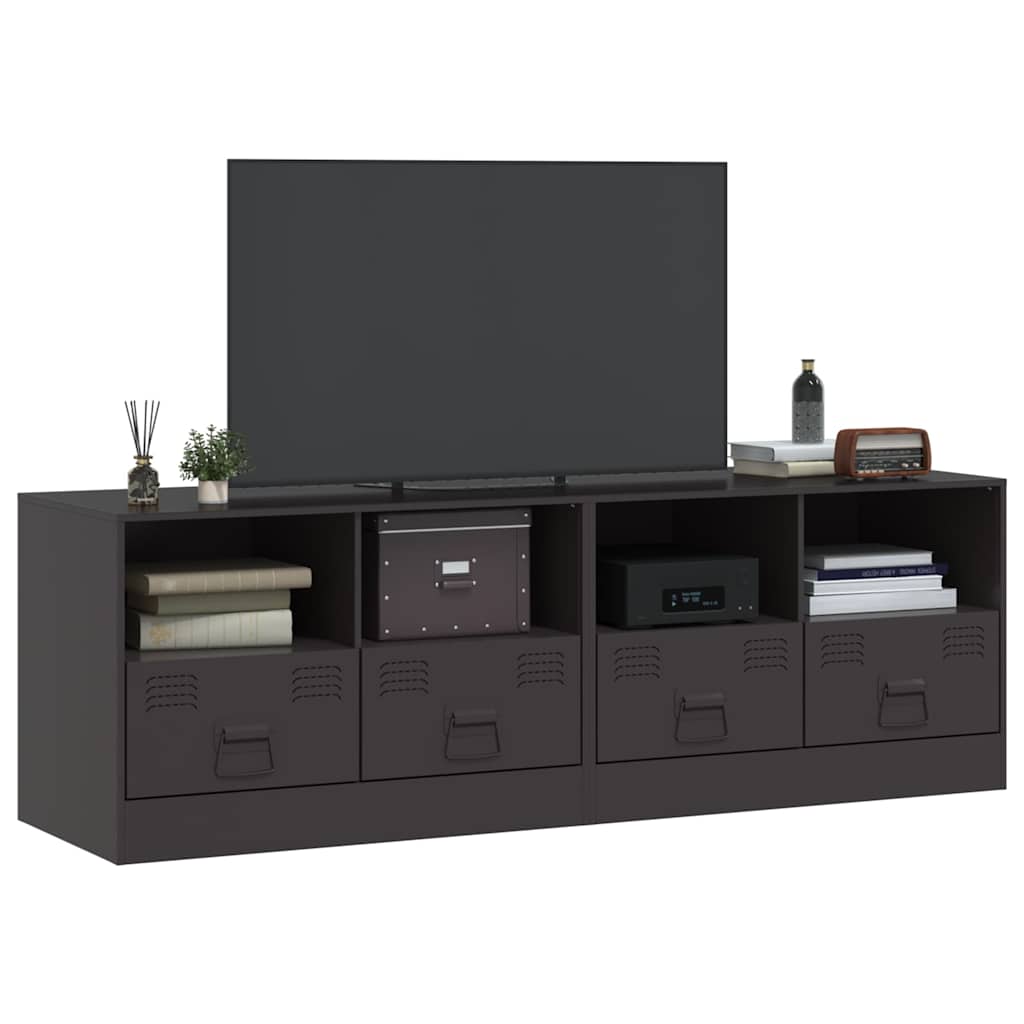 Mobili TV 2 pz Neri 67x39x44 cm in Acciaio | homemem39