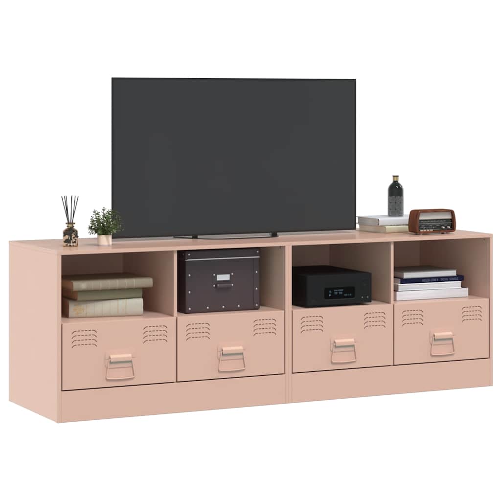 Mobili TV 2 pz Rosso 67x39x44 cm in Acciaio | homemem39