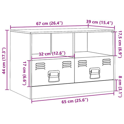 Mobile TV Antracite 67x39x44 cm in Acciaio
