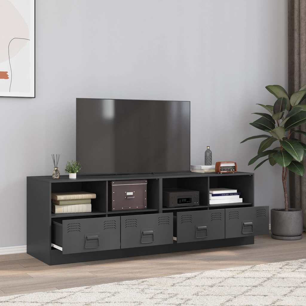 Mobili TV 2 pz Antracite 67x39x44 cm in Acciaio - homemem39