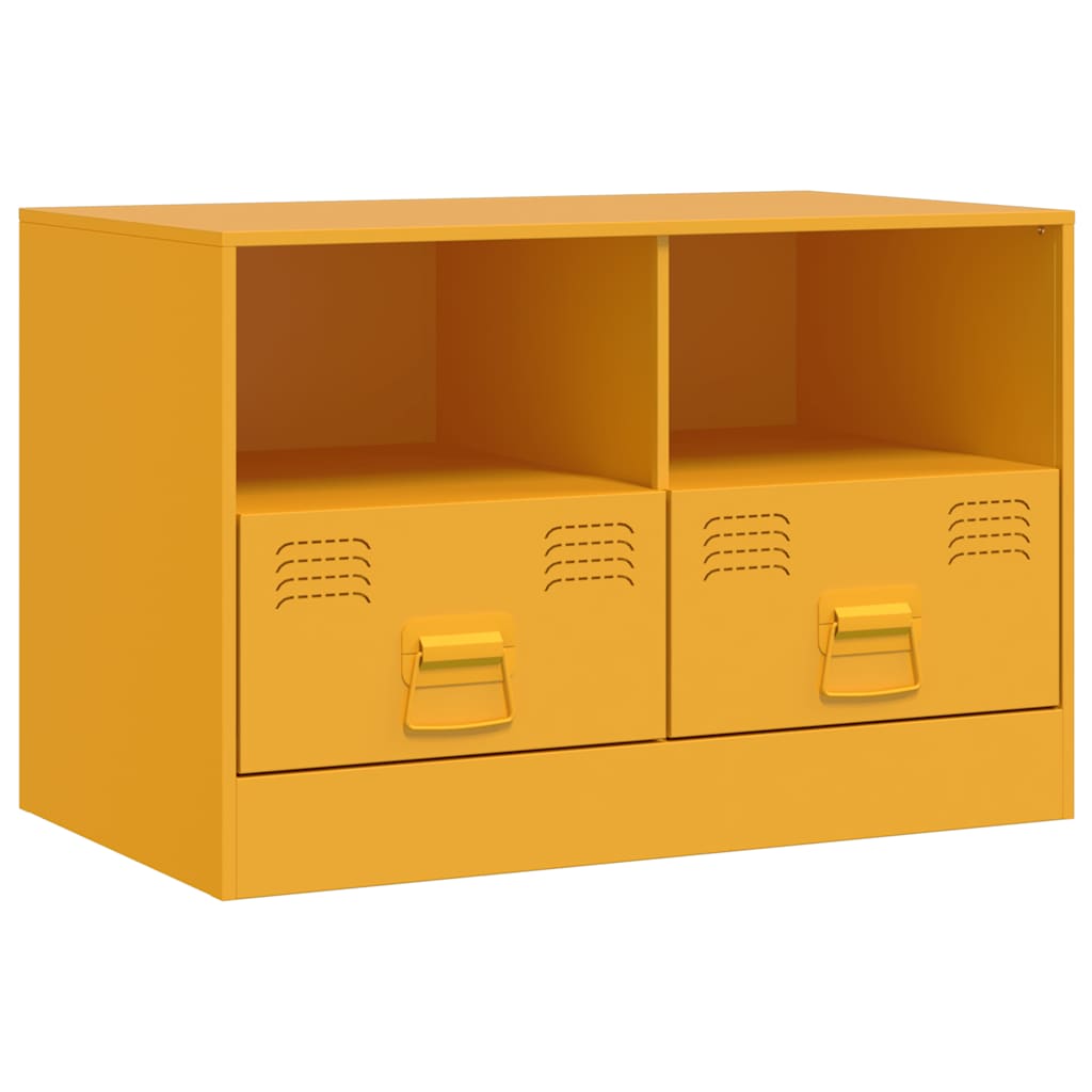 Mobili TV 2 pz Giallo Senape 67x39x44 cm in Acciaio | homemem39