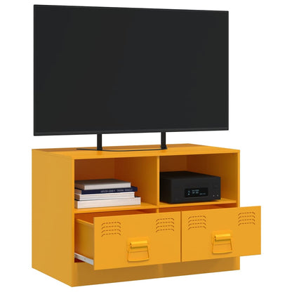 Mobili TV 2 pz Giallo Senape 67x39x44 cm in Acciaio | homemem39
