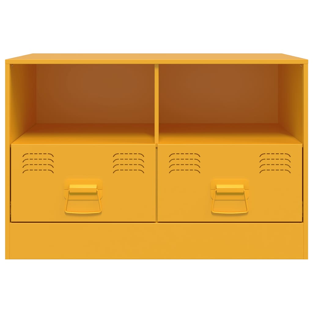 Mobili TV 2 pz Giallo Senape 67x39x44 cm in Acciaio | homemem39