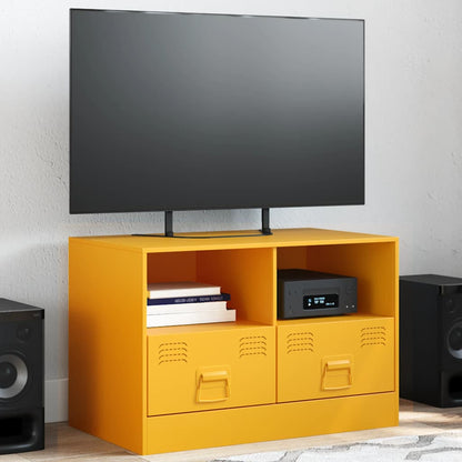 Mobili TV 2 pz Giallo Senape 67x39x44 cm in Acciaio | homemem39