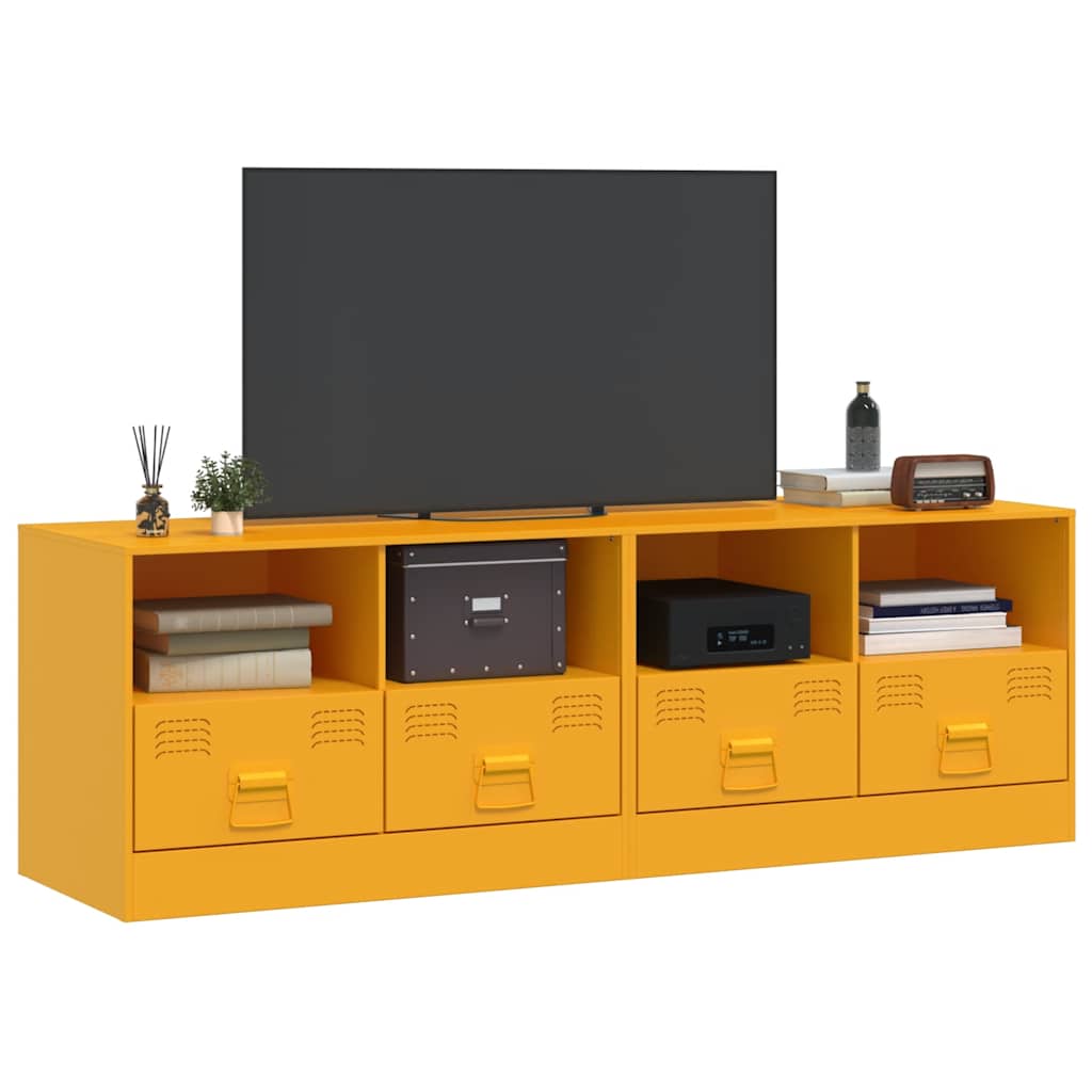 Mobili TV 2 pz Giallo Senape 67x39x44 cm in Acciaio - homemem39
