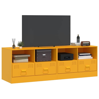 Mobili TV 2 pz Giallo Senape 67x39x44 cm in Acciaio - homemem39