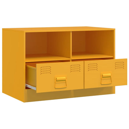 Mobili TV 2 pz Giallo Senape 67x39x44 cm in Acciaio - homemem39