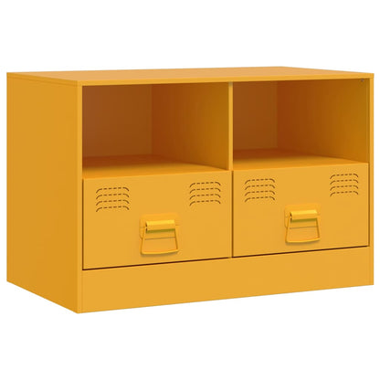 Mobili TV 2 pz Giallo Senape 67x39x44 cm in Acciaio - homemem39