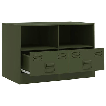 Mobile TV Verde Oliva 67x39x44 cm in Acciaio - homemem39