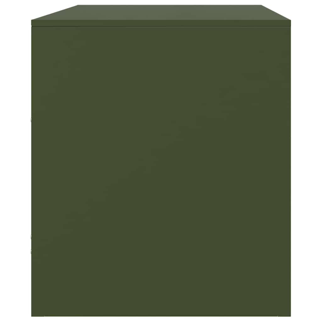 Mobile TV Verde Oliva 67x39x44 cm in Acciaio - homemem39