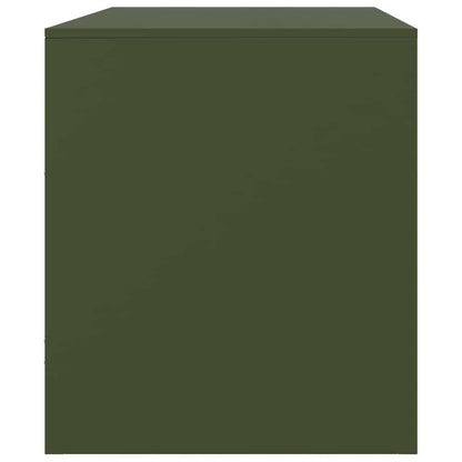 Mobile TV Verde Oliva 67x39x44 cm in Acciaio - homemem39