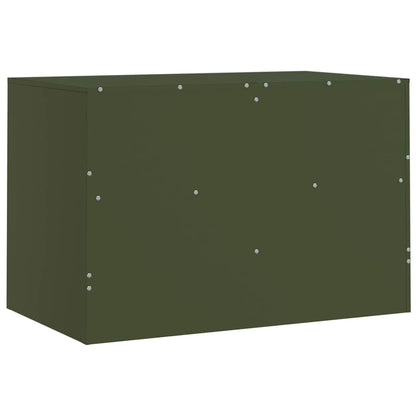 Mobile TV Verde Oliva 67x39x44 cm in Acciaio - homemem39