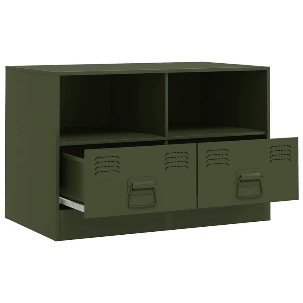 Mobili TV 2 pz Verde Oliva 67x39x44 cm in Acciaio - homemem39