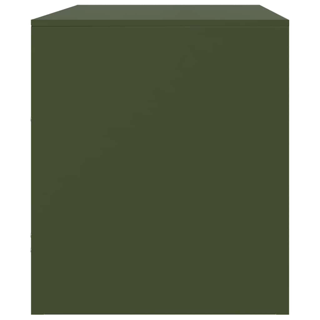 Mobili TV 2 pz Verde Oliva 67x39x44 cm in Acciaio - homemem39