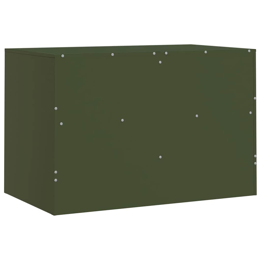 Mobili TV 2 pz Verde Oliva 67x39x44 cm in Acciaio | homemem39