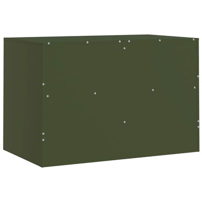 Mobili TV 2 pz Verde Oliva 67x39x44 cm in Acciaio - homemem39