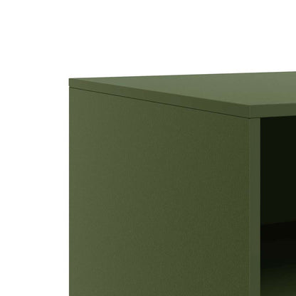 Mobili TV 2 pz Verde Oliva 67x39x44 cm in Acciaio | homemem39