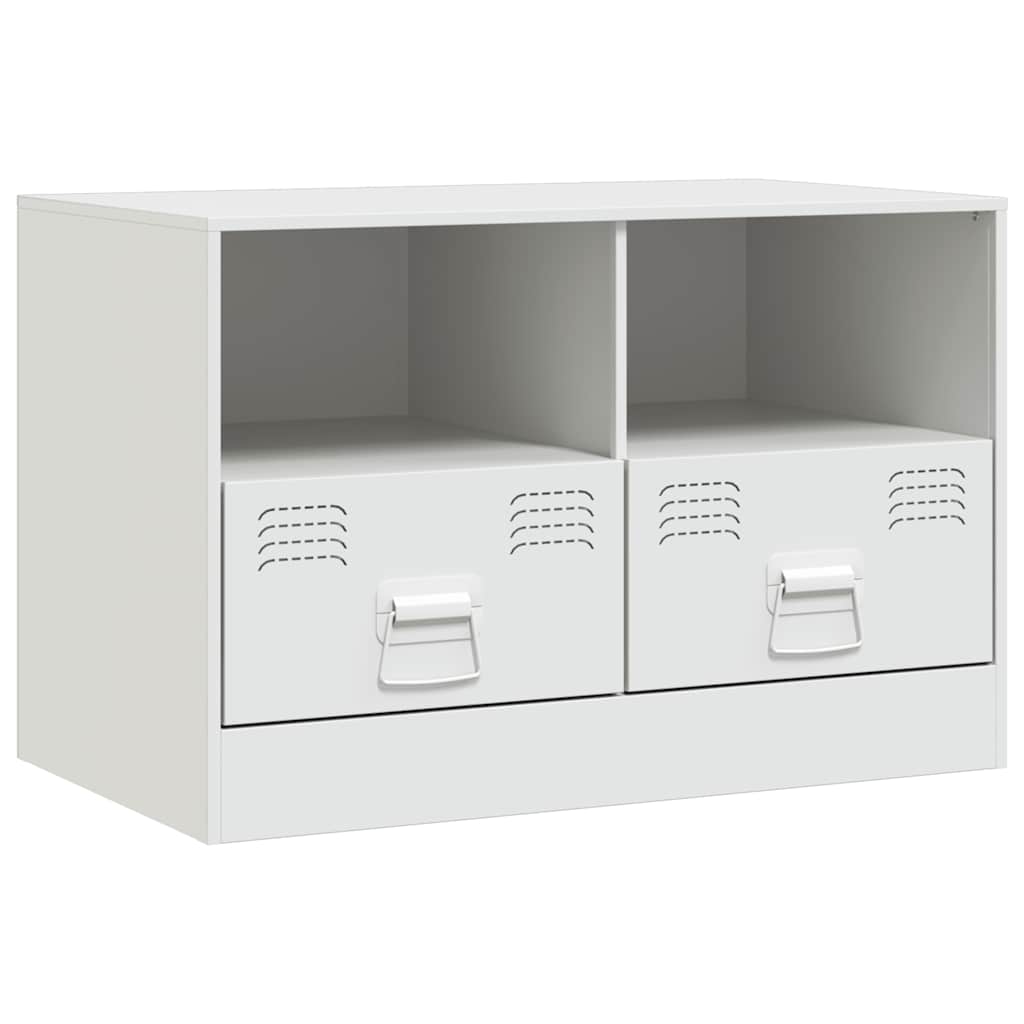Mobile Porta TV Bianco 67x39x44 cm in Acciaio | homemem39