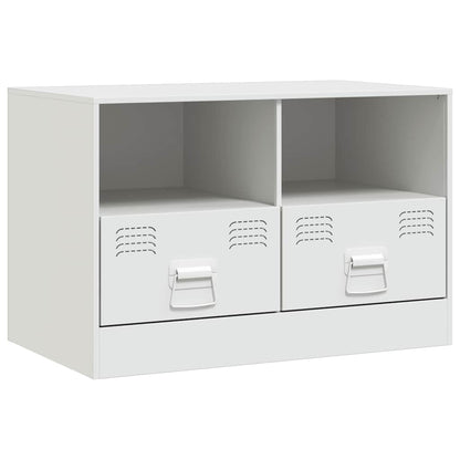 Mobile Porta TV Bianco 67x39x44 cm in Acciaio | homemem39