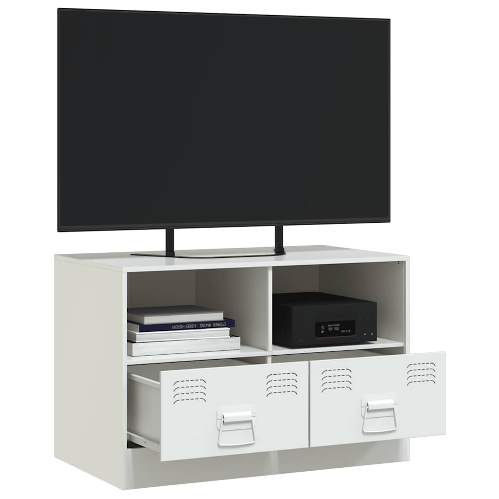 Mobile Porta TV Bianco 67x39x44 cm in Acciaio | homemem39