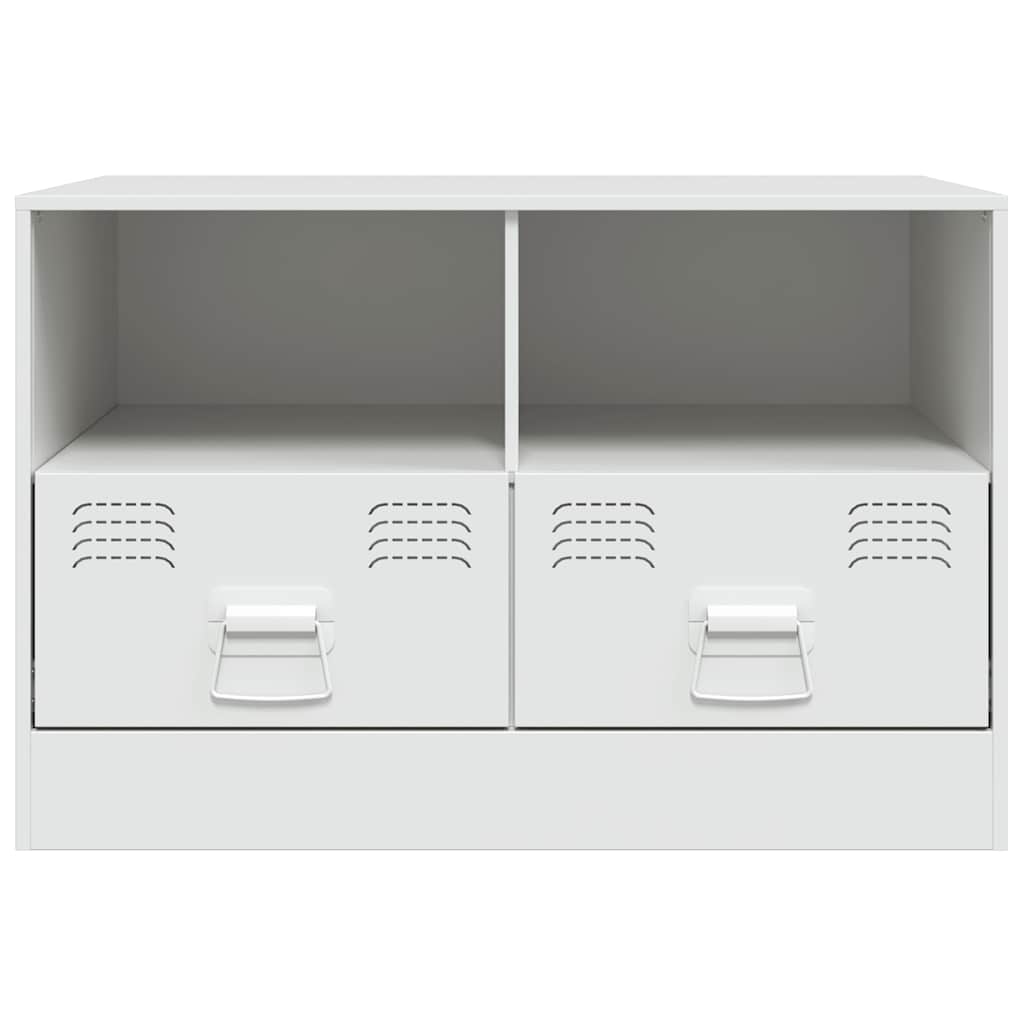Mobile Porta TV Bianco 67x39x44 cm in Acciaio | homemem39