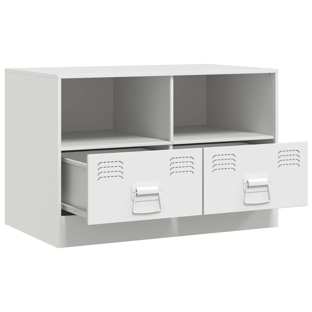 Mobile Porta TV Bianco 67x39x44 cm in Acciaio | homemem39