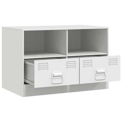 Mobile Porta TV Bianco 67x39x44 cm in Acciaio - homemem39
