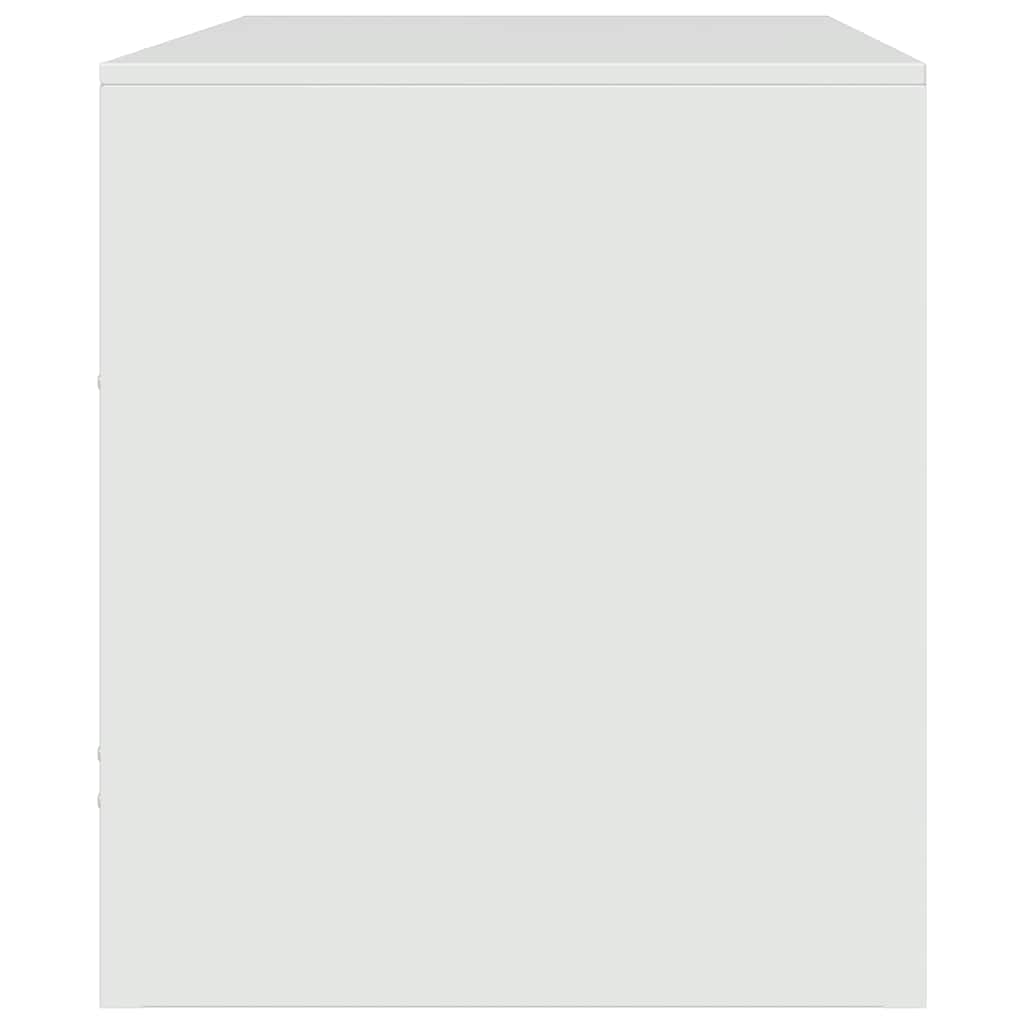 Mobile Porta TV Bianco 67x39x44 cm in Acciaio - homemem39