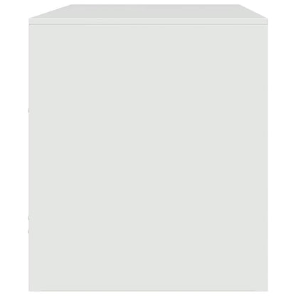 Mobile Porta TV Bianco 67x39x44 cm in Acciaio - homemem39