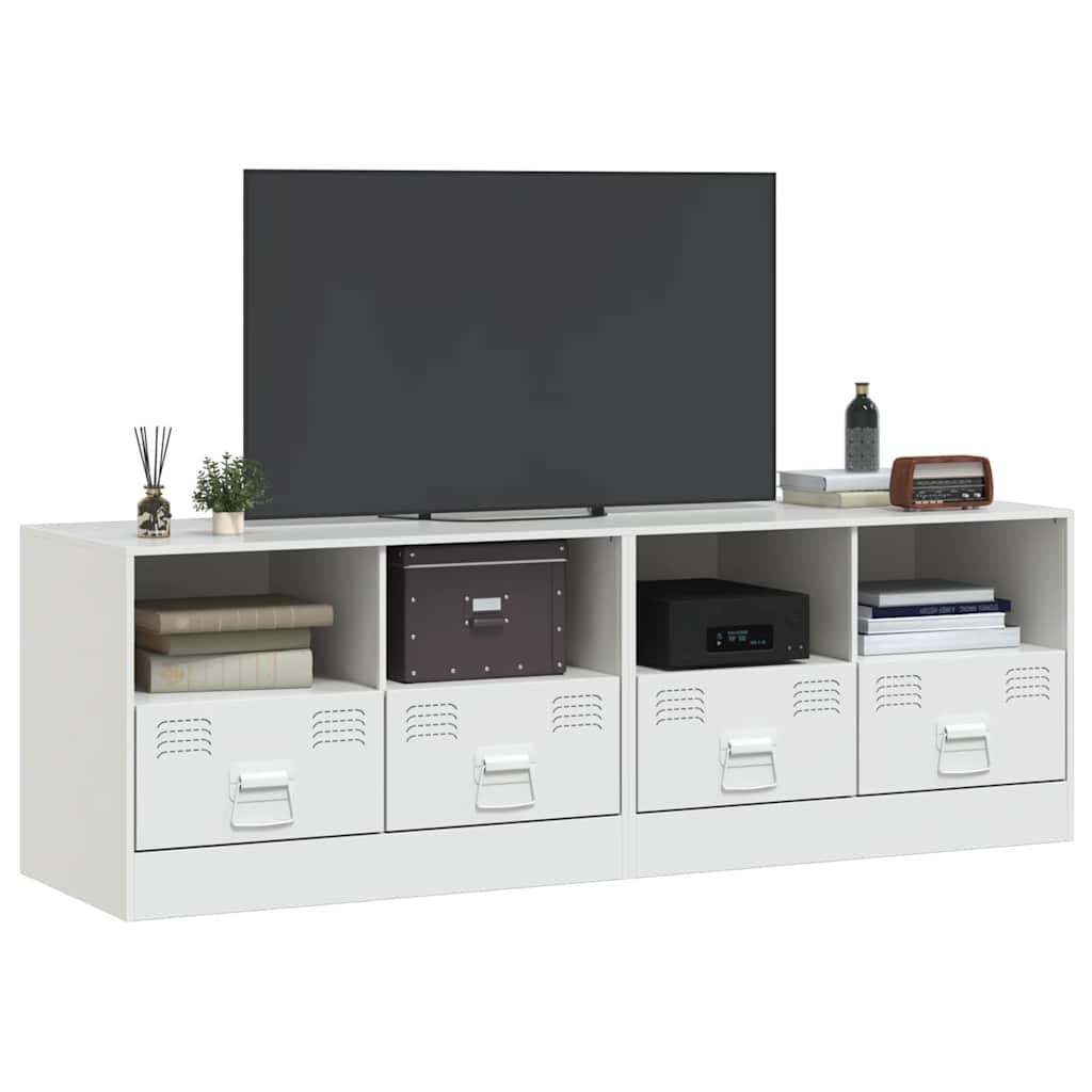 Mobili TV 2 pz Bianchi 67x39x44 cm in Acciaio - homemem39