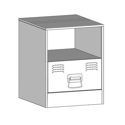 Comodini 2 pz Antracite 34,5x39x44 cm in Acciaio - homemem39