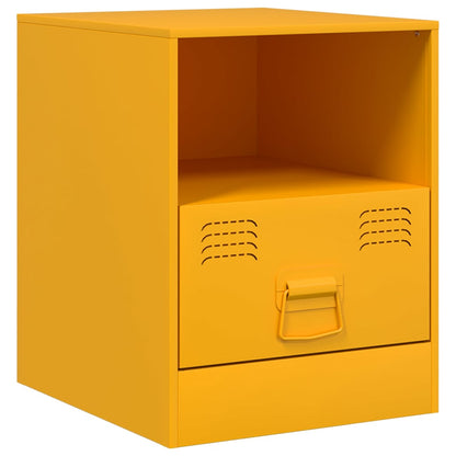 Comodini 2 pz Giallo Senape 34,5x39x44 cm in Acciaio | homemem39