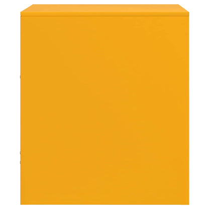 Comodini 2 pz Giallo Senape 34,5x39x44 cm in Acciaio - homemem39