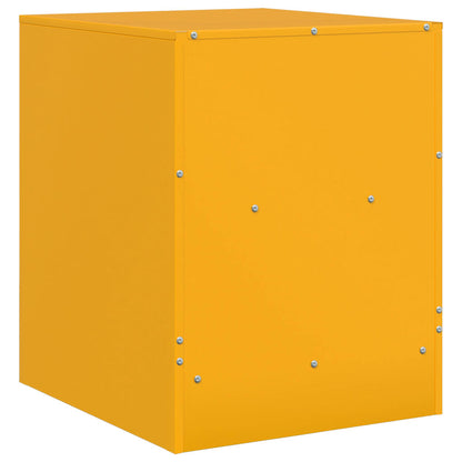 Comodini 2 pz Giallo Senape 34,5x39x44 cm in Acciaio - homemem39