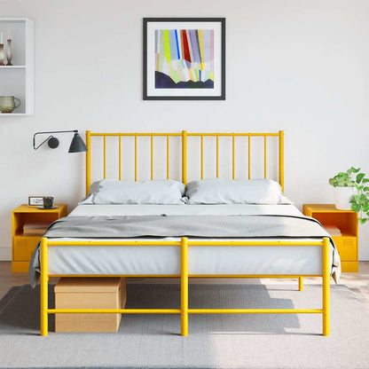 Comodini 2 pz Giallo Senape 34,5x39x44 cm in Acciaio - homemem39