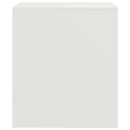 Comodino Bianco 34,5x39x44 cm in Acciaio - homemem39