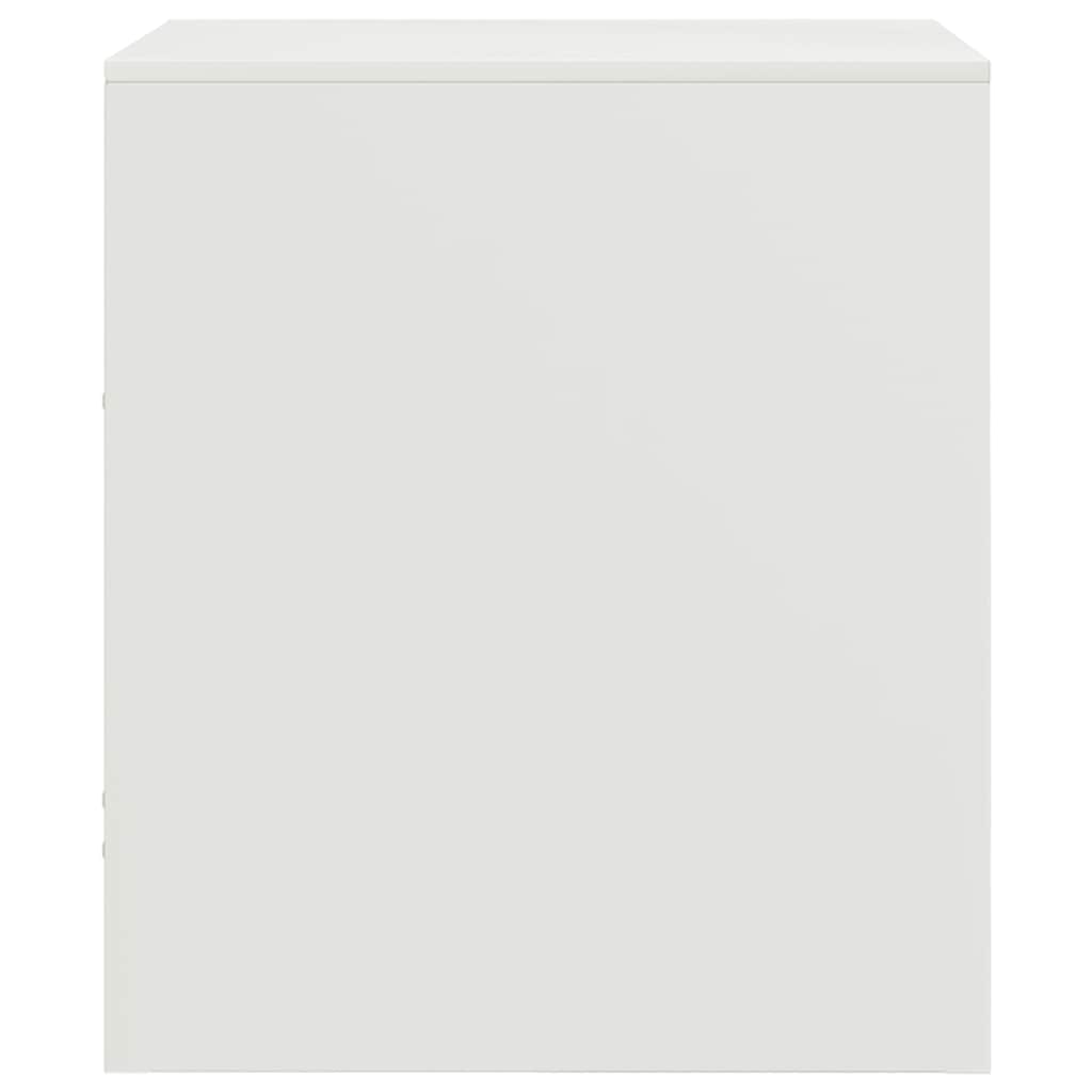 Comodini 2 pz Bianchi 34,5x39x44 cm in Acciaio | homemem39