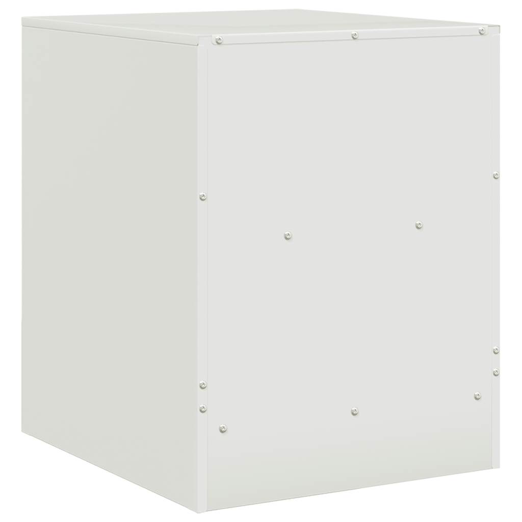 Comodini 2 pz Bianchi 34,5x39x44 cm in Acciaio | homemem39