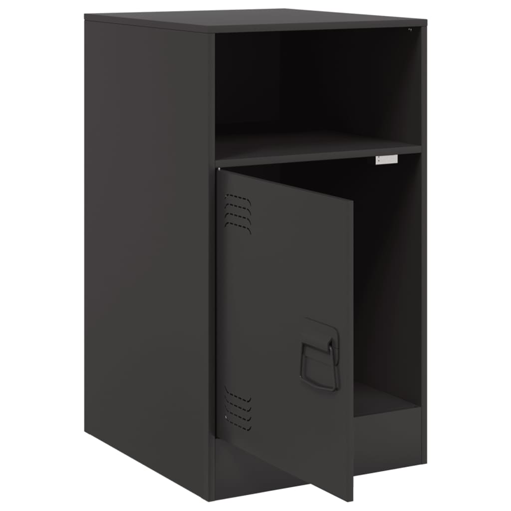 Comodino Nero 34,5x39x62 cm in Acciaio | homemem39