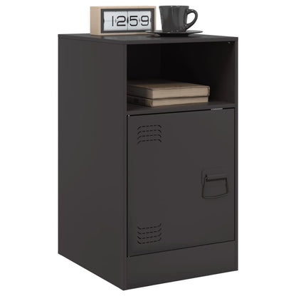 Comodini 2 pz Neri 34,5x39x62 cm in Acciaio | homemem39