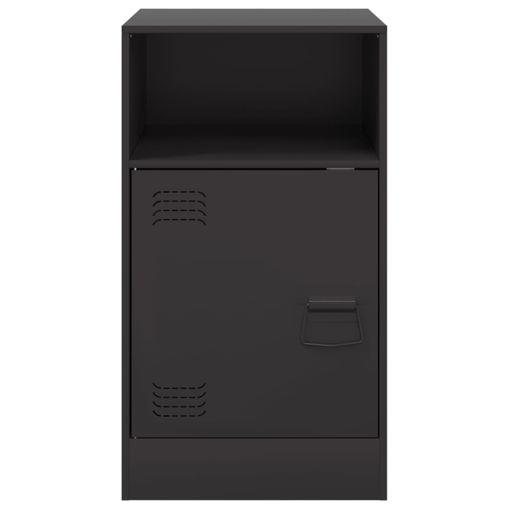 Comodini 2 pz Neri 34,5x39x62 cm in Acciaio | homemem39