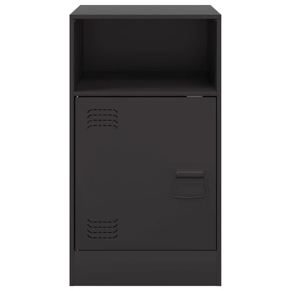 Comodini 2 pz Neri 34,5x39x62 cm in Acciaio | homemem39