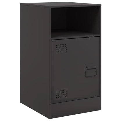 Comodini 2 pz Neri 34,5x39x62 cm in Acciaio | homemem39