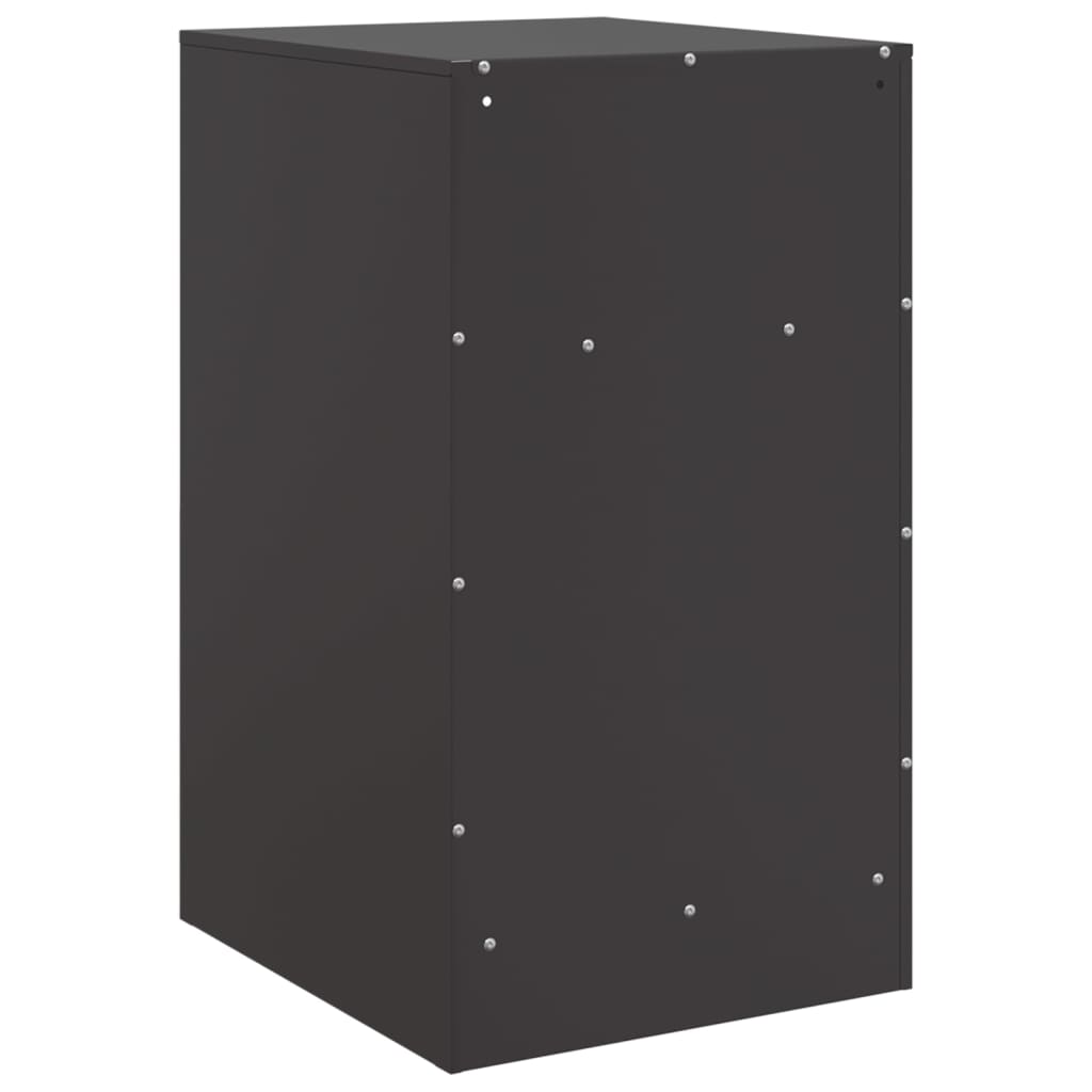 Comodini 2 pz Neri 34,5x39x62 cm in Acciaio | homemem39