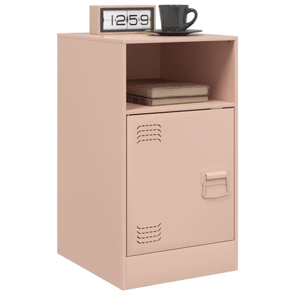 Comodini 2 pz Rosa 34,5x39x62 cm in Acciaio | homemem39