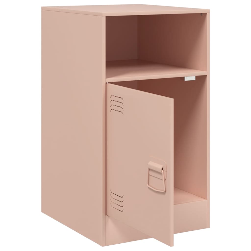 Comodini 2 pz Rosa 34,5x39x62 cm in Acciaio - homemem39