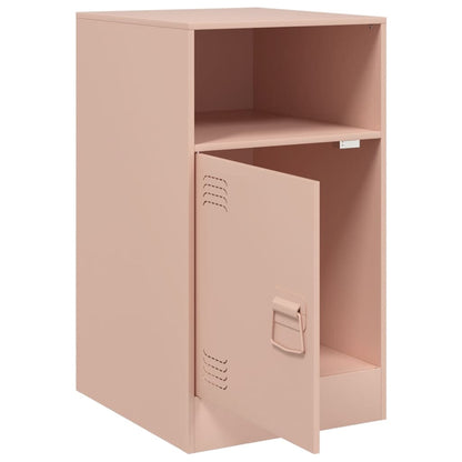 Comodini 2 pz Rosa 34,5x39x62 cm in Acciaio - homemem39
